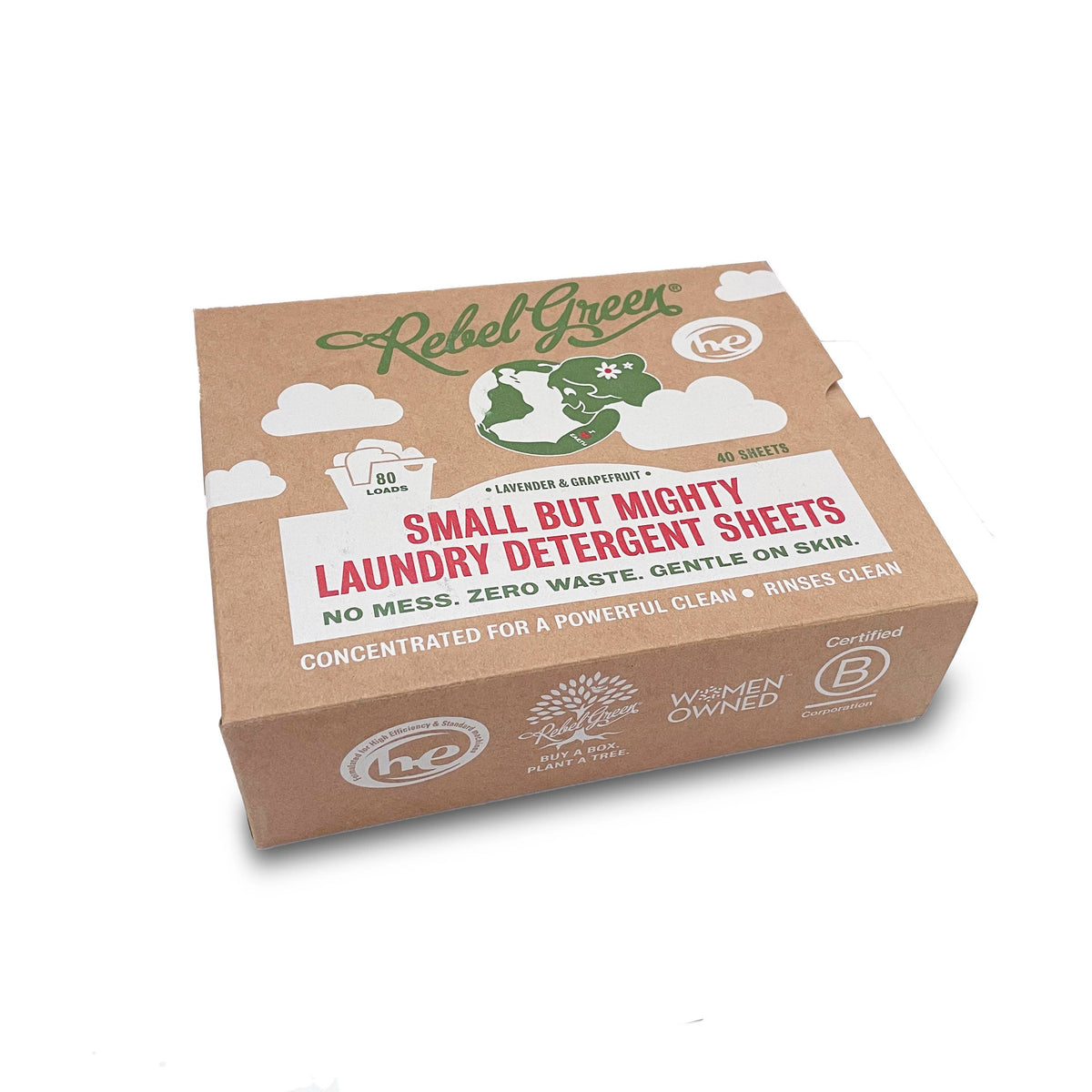 Rebel Green Laundry Detergent Sheets- Lavender & Grapefruit