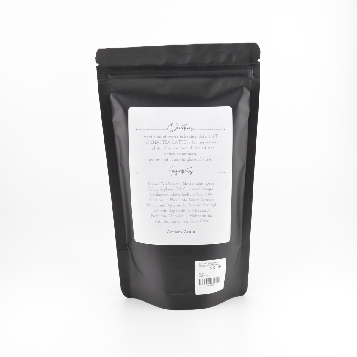Lactose Free & Reduced Sugar Chai Tea Latte