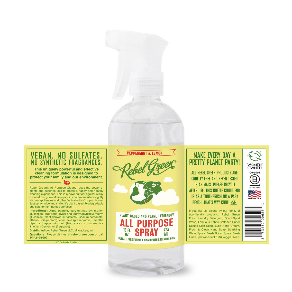 All Purpose Peppermint & Lemon Spray 16oz (unit)